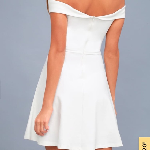 Lulus white off the shoulder dress - Picture 2 of 3